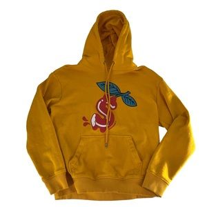 BBC Icecream Hoodie Mens Small Yellow Sweatshirr‎ Streetwear Butter Bite Cherry